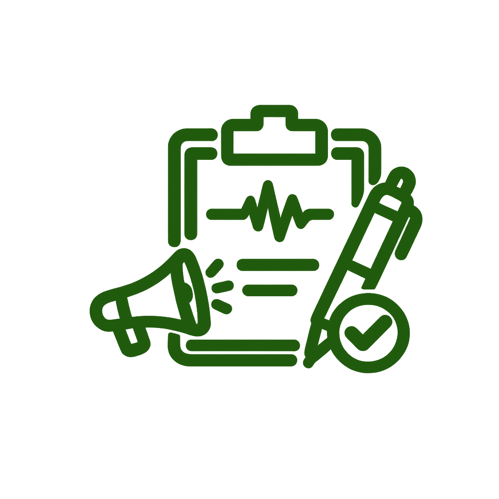 Safety certificate green transparent